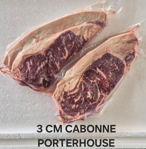 Porterhouse Cabonne MB3 2cm thick FROZEN $19.00 a piece