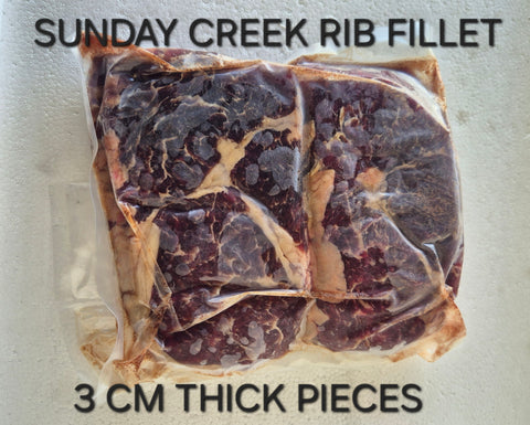 Rib Fillet Sunday Creek 3cm Thick 2 pcs FROZEN $25 a pack