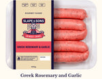 Lamb Rosemary Garlic Thick sausages 500gm $8 per tray