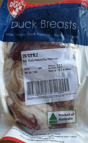 Duck Breast fillets medium $28 per kg